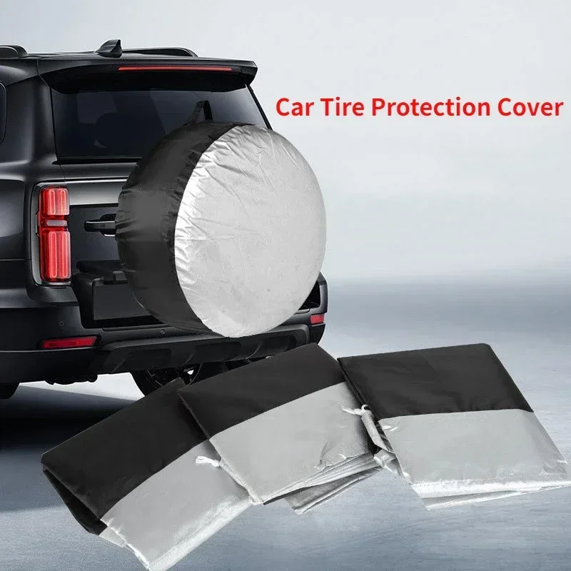 Universal 1Pcs Spare Tire Cover Case Polyester Car Tyre Storage Bags Automobile Tyre Accessories Auto Vehicle Wheel Protector