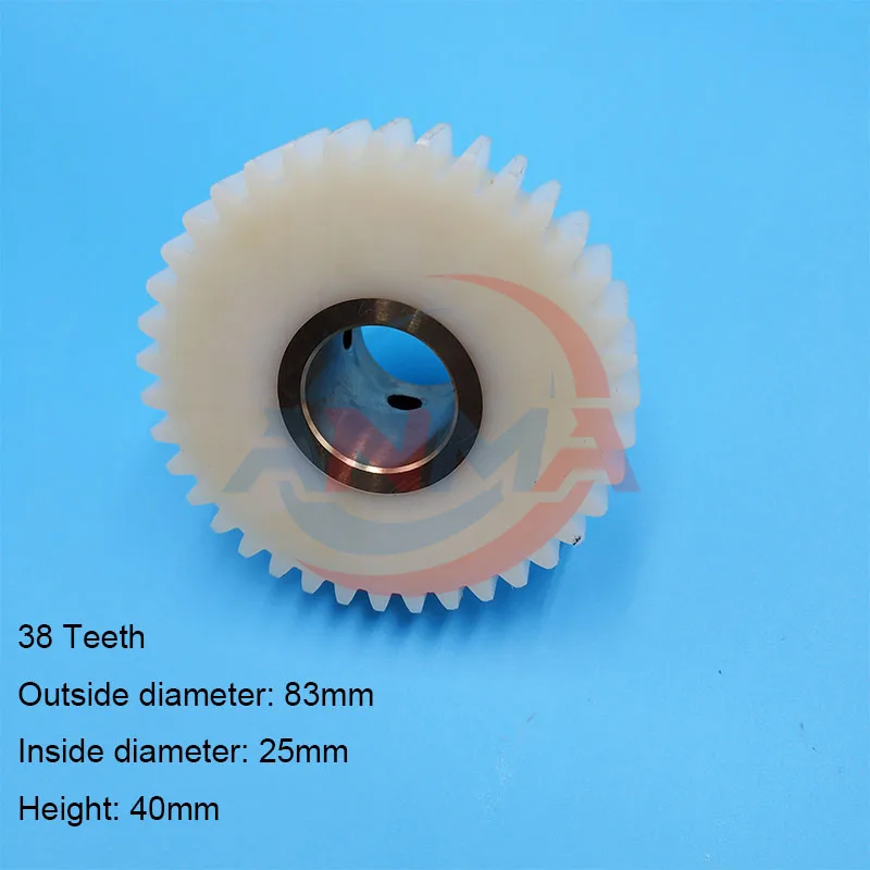 1Piece Komori Gear Nylon Water Roller Blue/White  35 36 37 38 39 Teeth Nylon Gear For Komori Offset Printing Machine