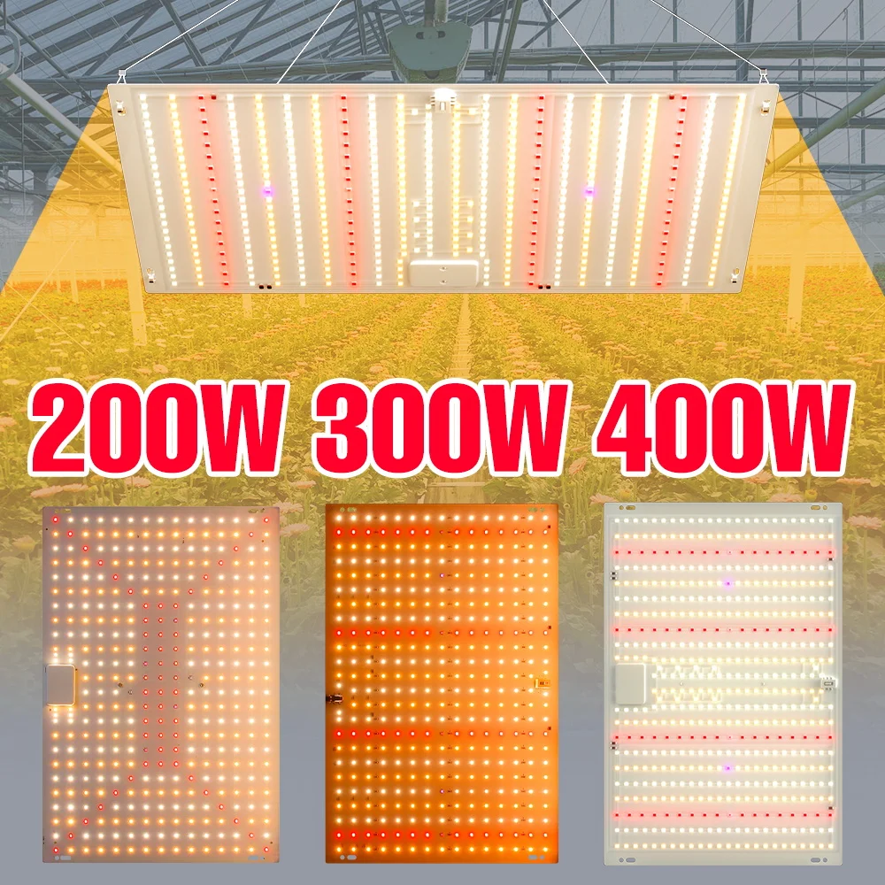 

400W LED Full Spectrum Plant Grow Light Quantum Board Cultivation Lamp Indoor Greenhouse Grow Tent Green Vegetable Fill Lighting