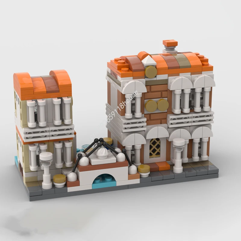 472 Uds. MOC Mini casas venecianas bloques de construcción Navidad manos en la familia Kit de montaje inspira la creatividad compartida y el regalo divertido