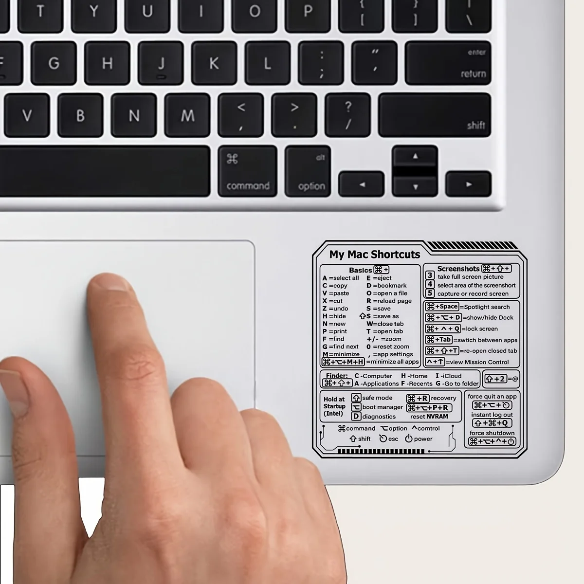 ملصقات مختصرة شفافة ، ملصقات نصائح برامج ، لوحة مفاتيح مرجعية ، كمبيوتر محمول ، 1.