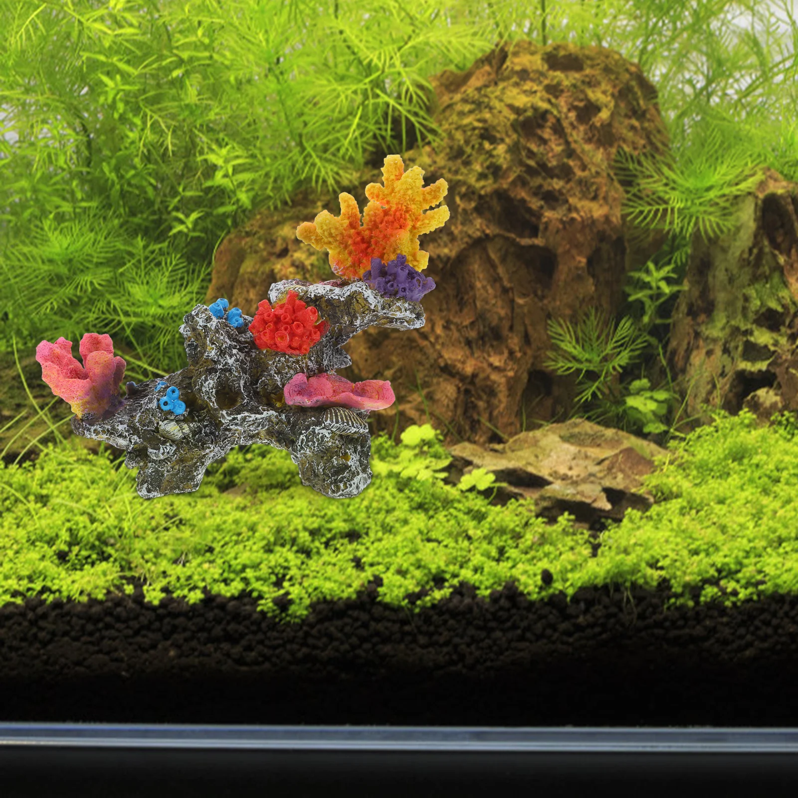 

PVC Coral Reef Decor for Aquarium Fish Tank Large Fake Coral Ornaments Underwater Landscape Simulation with
