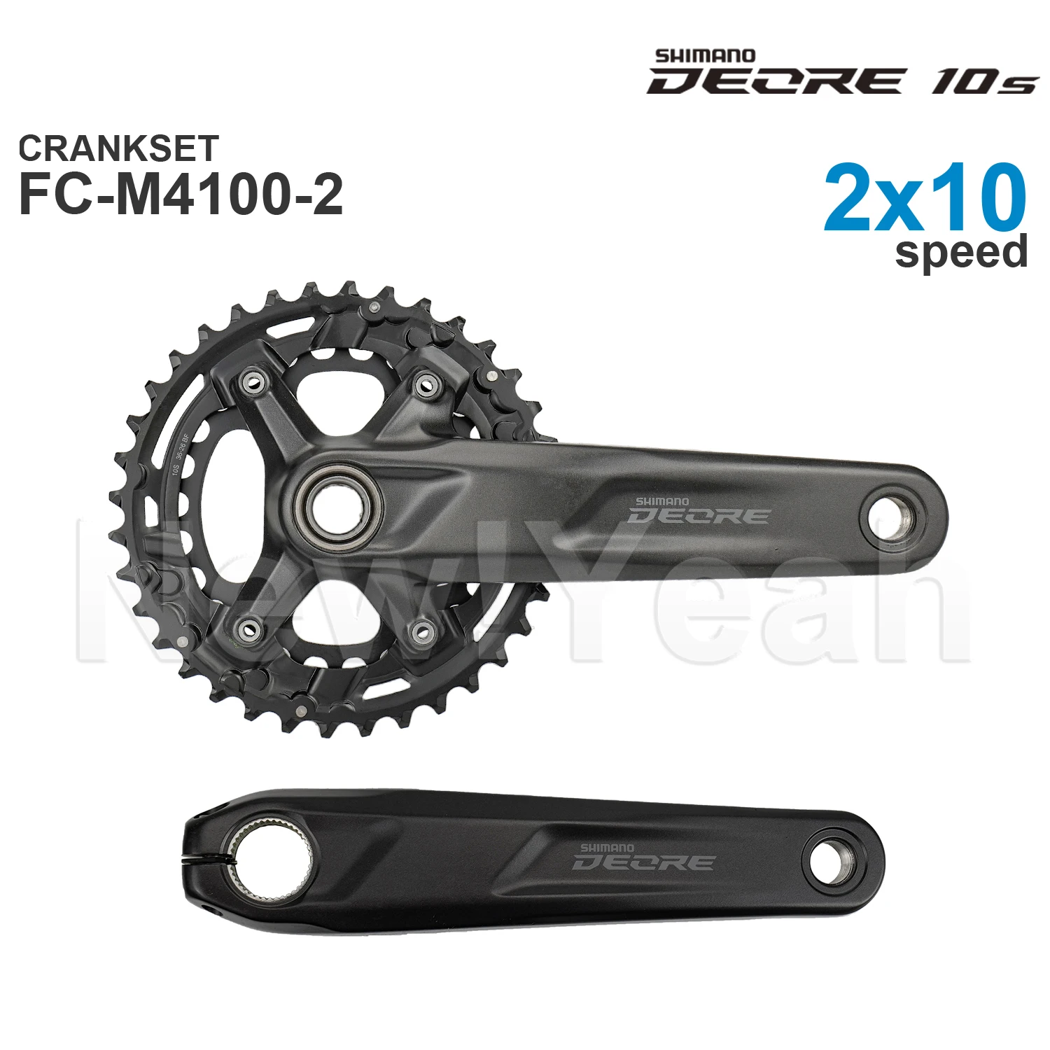 SHIMANO DEORE - M4100 Groupset FC-M4100-2 Crankset 36-26T and Bottom Bracket SM-BB52 /BB-MT500-PA- 2x10-speed