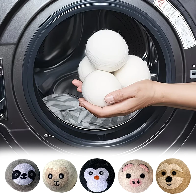 

Шерстяные шарики для стирки, многоразовые шарики для стирки, шарики для смягчения ткани, чистящие средства.