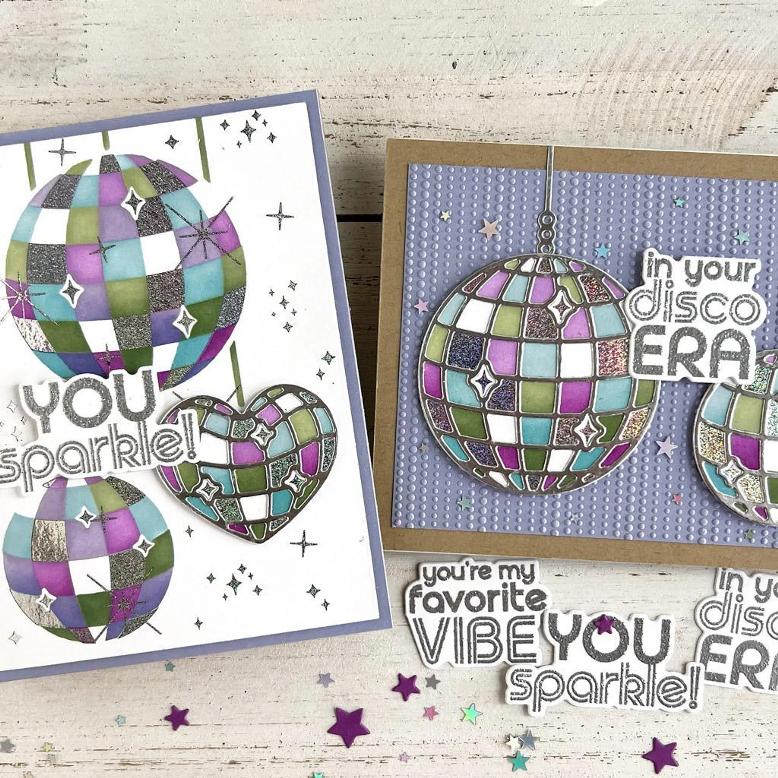 2025 New Best Birthday Groovy Christmas Greetings Disco Dress up Die Stencils Set DIY Scrapbooking Stamp Handmade Cards Cut Dies