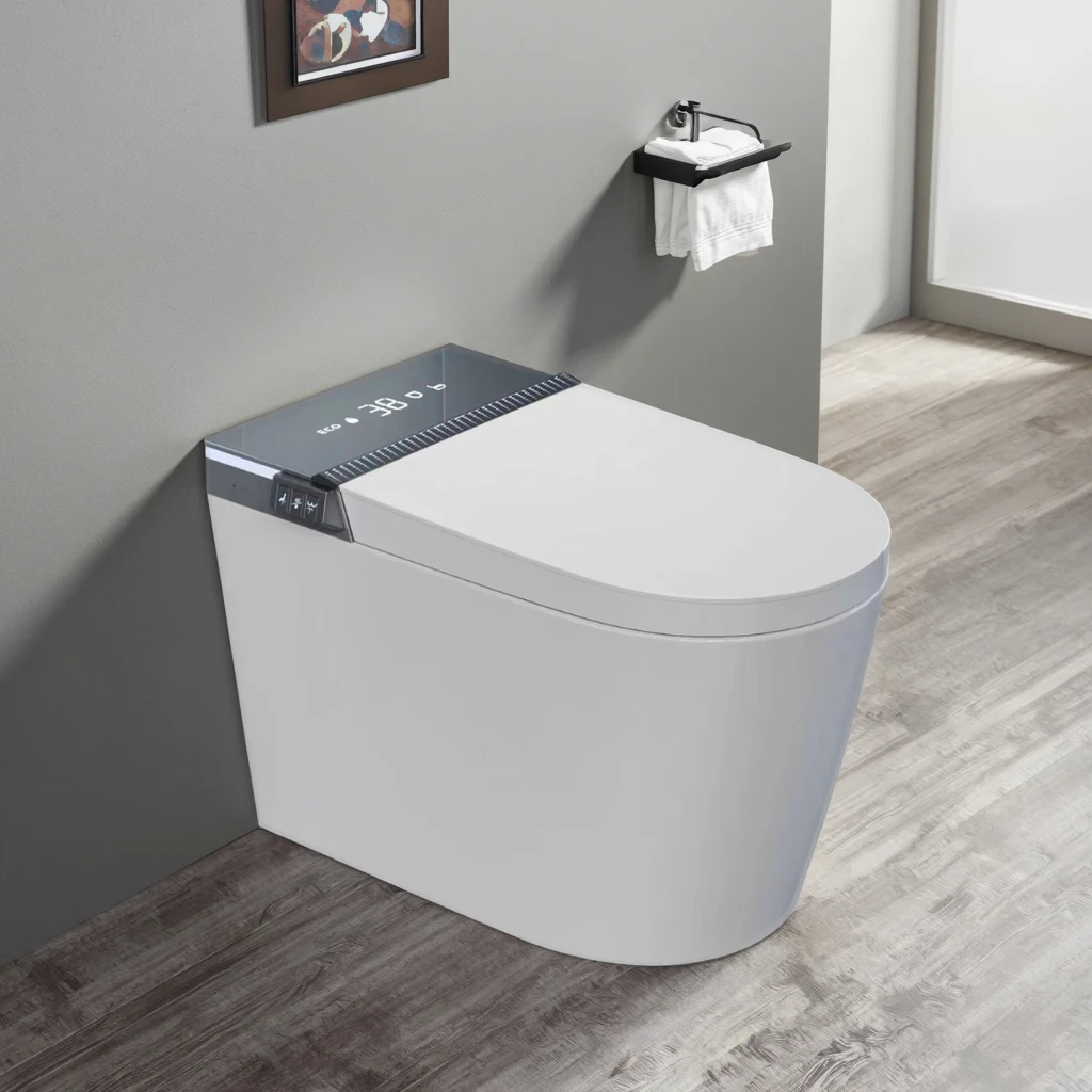 

Smart Toilet with Advanced Bidet Functions, Heated Seat, and Automatic Flush,Luxury Intelligent Toilet for Modern Bathrooms
