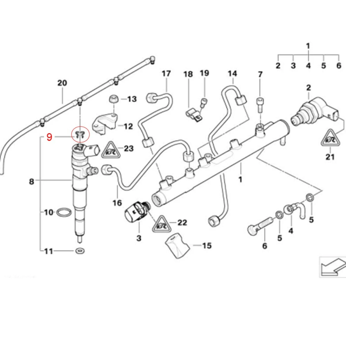 Fuel Injector Leak Off Pipe Back Return Retaining Clip Clamp Rail Repair Kit For Citroen Berlingo 1999 - 2011 Jumper Nemo Xsara 4