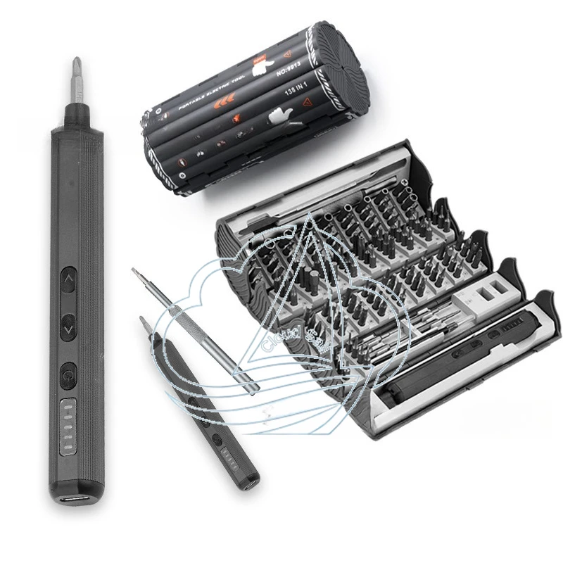 127-in-1 Rechargeable Mini Cordless Electric Screwdriver Set Compact Lithium Auto Drill Kit for Home Use Handyman Tool