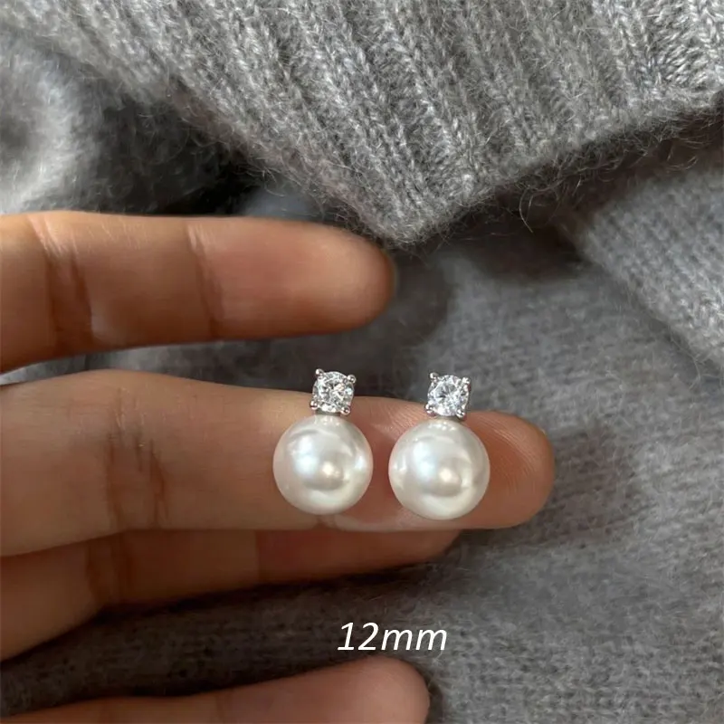 Neue Mode Elegante Shell Perle Ohrringe Für Frauen mit 5A Zirkonia Ohrring Schmuck Weibliche Zubehör Mutter Tag Geschenke – Detail 3