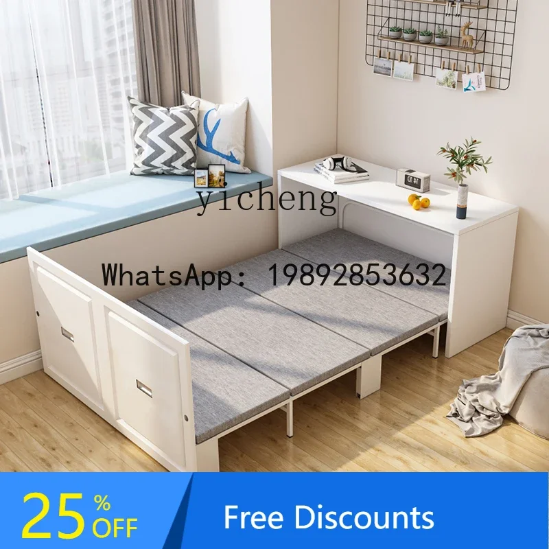 T29   invisible bed multifunctional desk bookcase integrated combination modern office home lunch break rotating folding bed