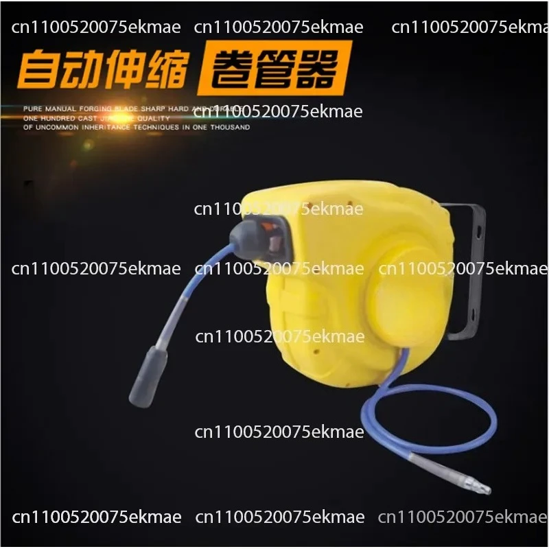 Automatic telescopic 12m/15m/25m air duct Automatic telescopic PU yarn clamping drum reel winding device