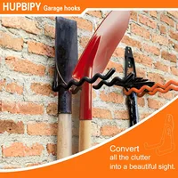 Crochets utilitaires de stockage de Garage, organisateur d'outils de jardin de Garage, crochets muraux utilitaires suspendus, organisateur de stockage d'outils robuste 4
