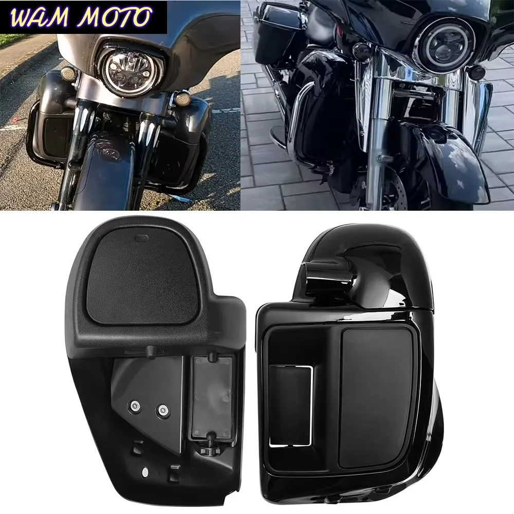 Motorcycle Lower Vented Fairing Leg Warmer For Harley Touring CVO Road King Electra Street Glide Special FLHR 2014-2023