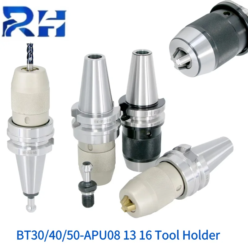 High Quality BT-APU Self-tightening Tool Holder BT30 BT40/50 APU08 APU13/16 CNC Self Tightening Milling Tools Holder Drill Bit