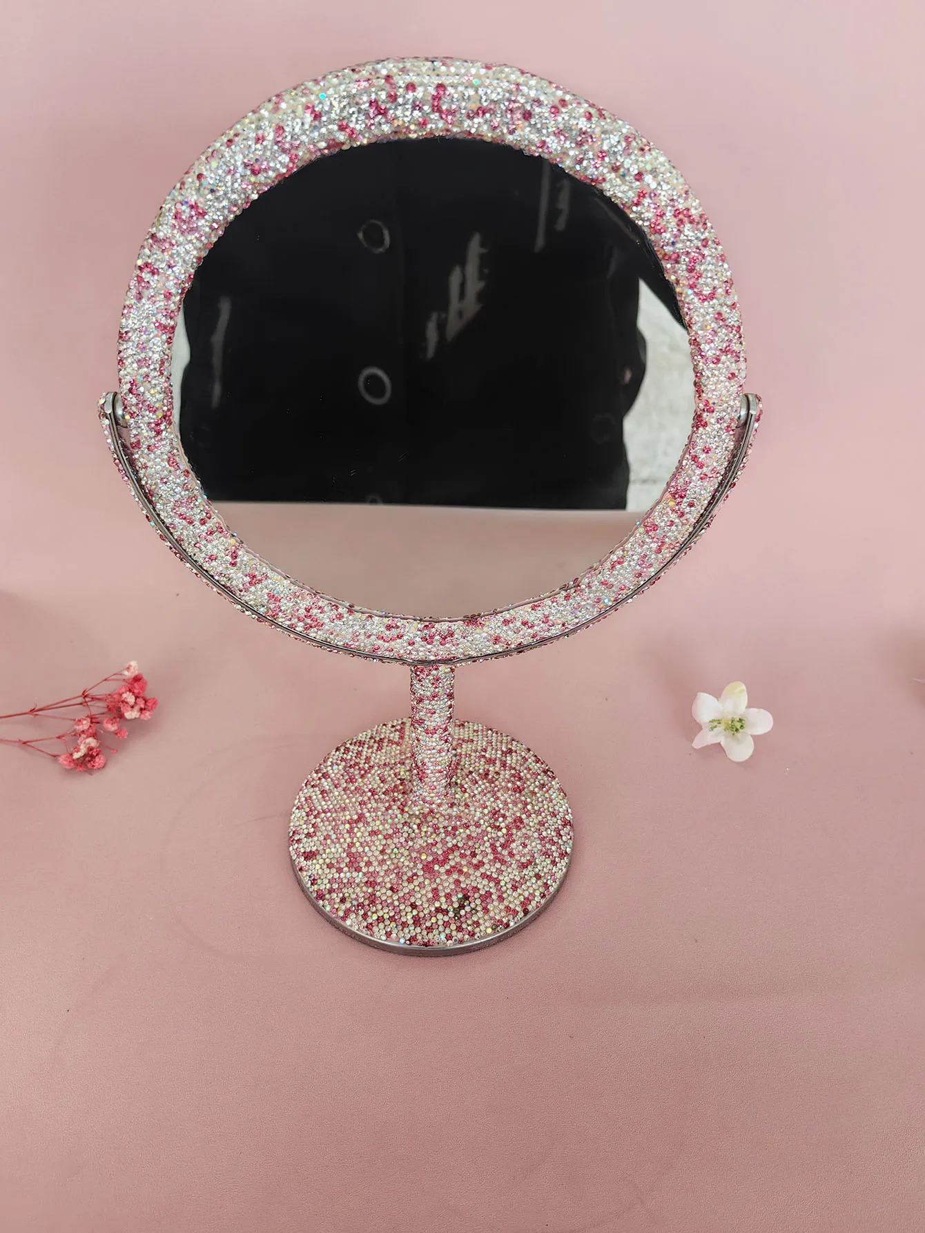 Double-Sided Makeup Mirror, Normal Magnifying Stand, Vanity Cosmetic Mirror, Tabletop, Bathroom, Bedroom, Travel