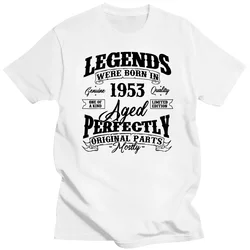 Legends Were Born in 1953 Year of Birth Birthday T Shirts Summer Style Graphic Cotton Streetwear Grandpa T-shirt Mens Clothing