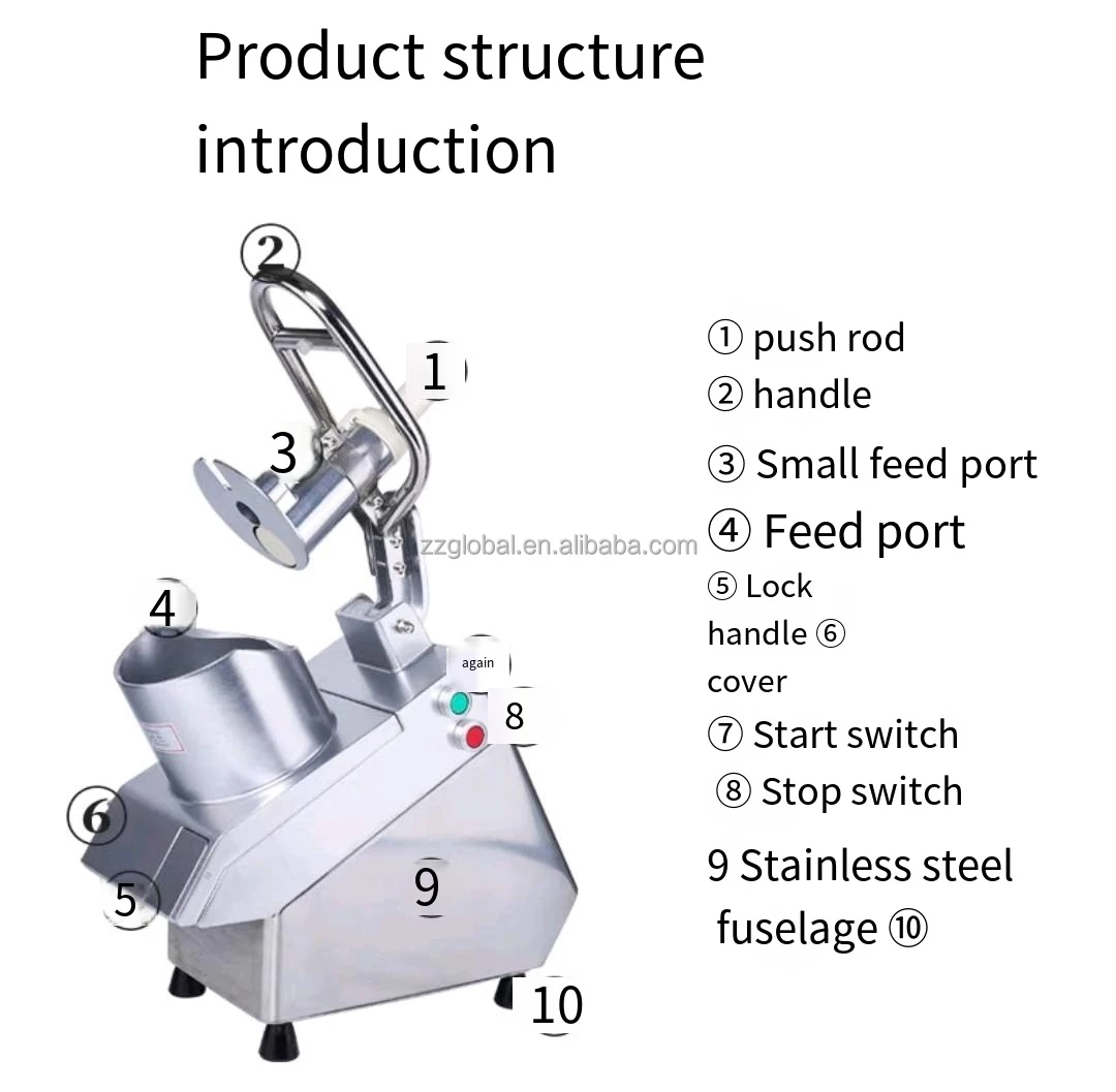 Global Commercial Food Processorvegetables Fruit Peeler Chopper Cutting Dicing Machine Fruit Cutting Machine