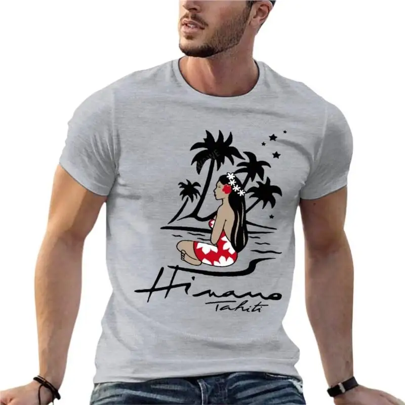 Hinano Tahiti Logo Oversized Tshirt Printed Mens Clothes Short Sleeve Streetwear Large Size Tops Tee