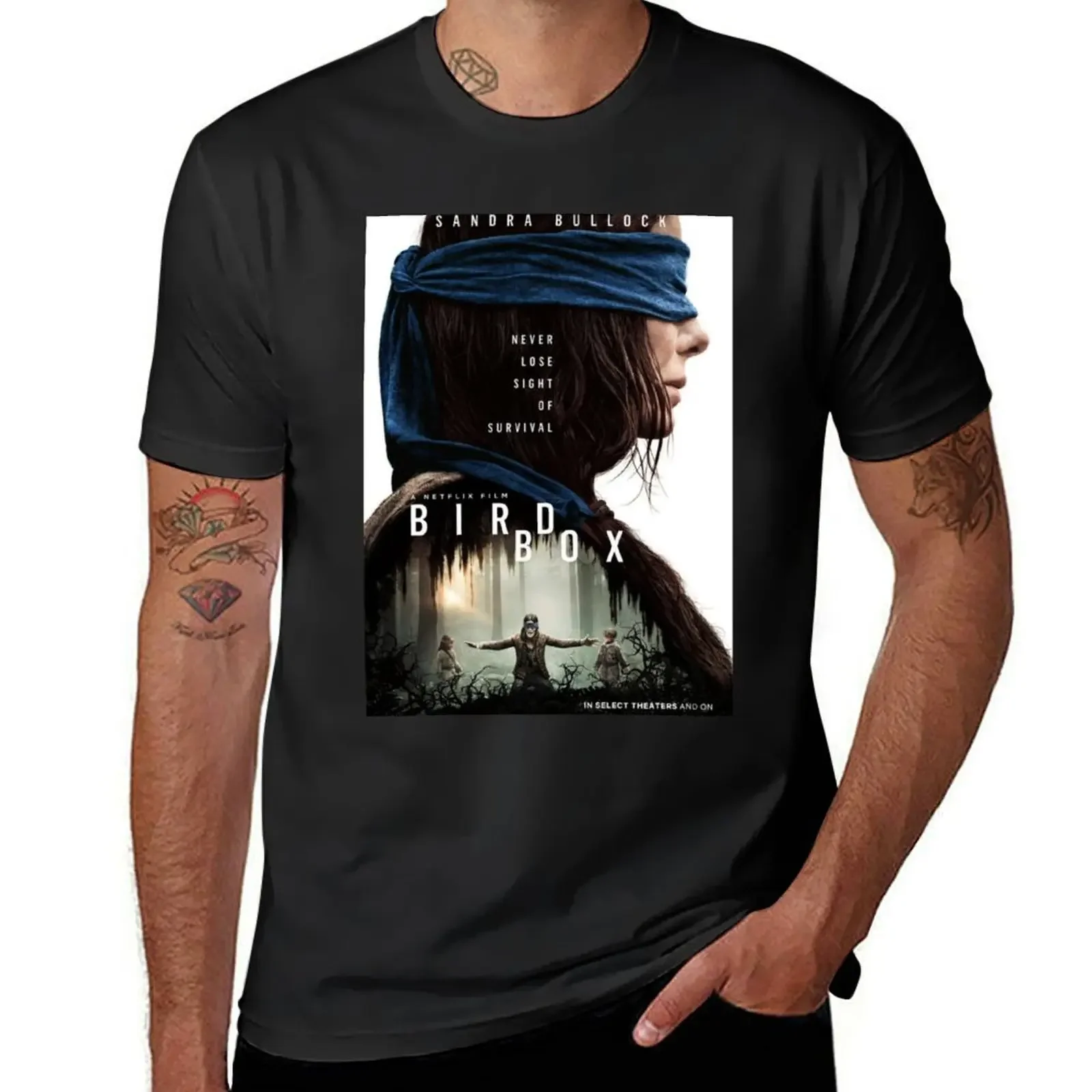 Bird Box Theatrical Poster #1 T-Shirt custom t shirt sublime oversized cute clothes t shirts for men graphic