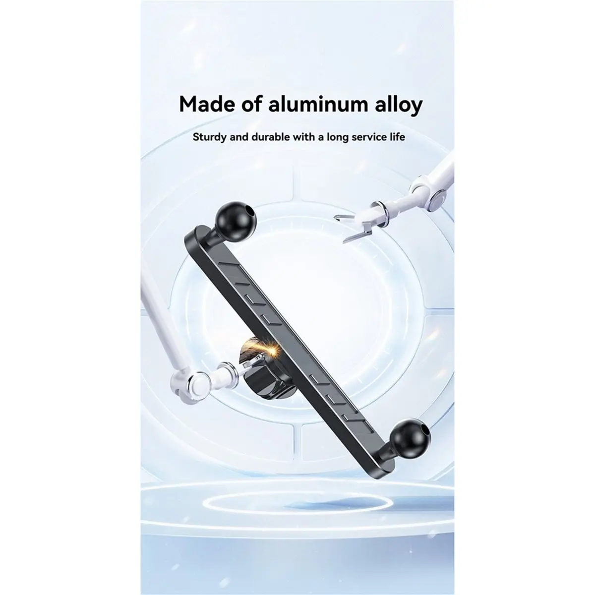 X14A& Double Ball Mount Extender 1 to 2 Splitter Adapter Aluminum Splitter Adapter Extension Rod Adapter for Live Video Record