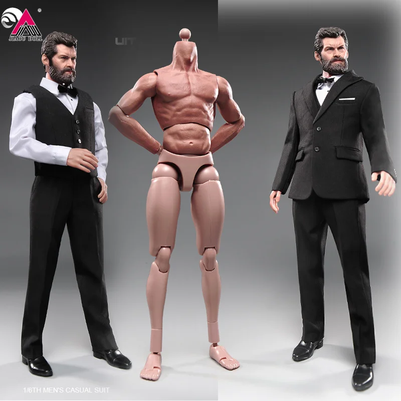 

1/6 мужские фигурки головы Logan Perfect Muscle Body S001, костюм британского джентльмена с ремнем для рубашки и кожаной обувью, экшн-фигурка 12 дюймов