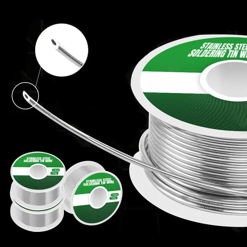 50/100g Aluminum Stainless Steel Lighter Solder Wire Diameter Disposable Low Temperature Nickel Aluminum Flux For Soldering