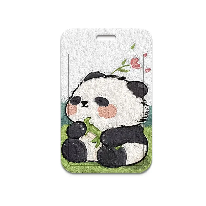 Imagem -04 - Porta-cartão de Identidade Kawaii para Crianças Panda Bonito dos Desenhos Animados Porta-cartão Kpop Idol Photocard Material de Escritório Escola e Estudante pc