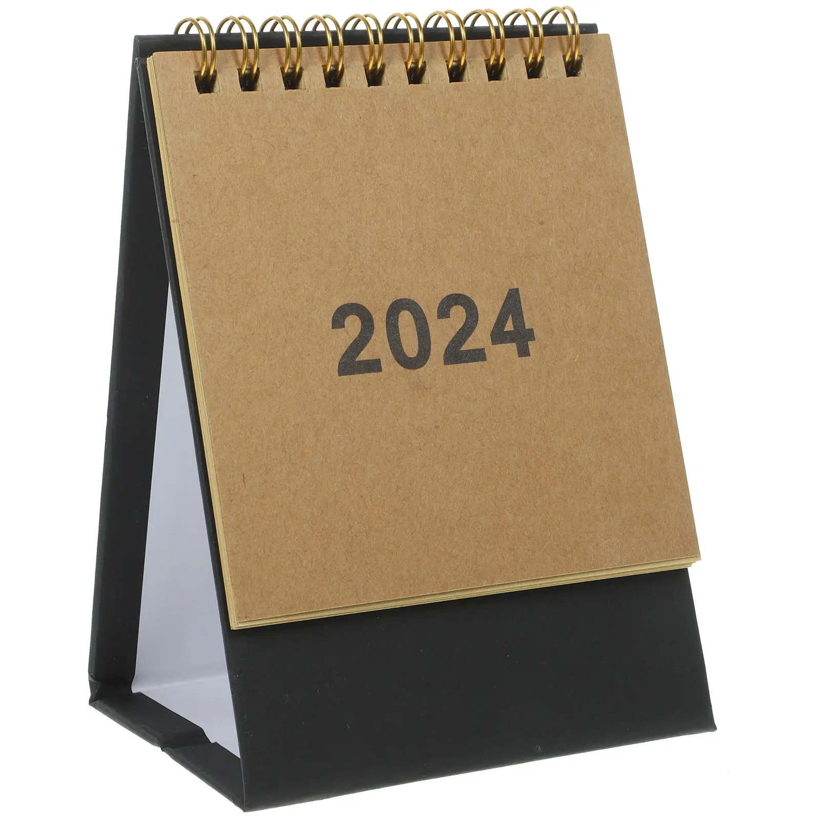2024 Desktop Calendar Thick Paper Ink-Resistant Monthly Planner for Office Desk Home Counter Small Space Decorative Standing