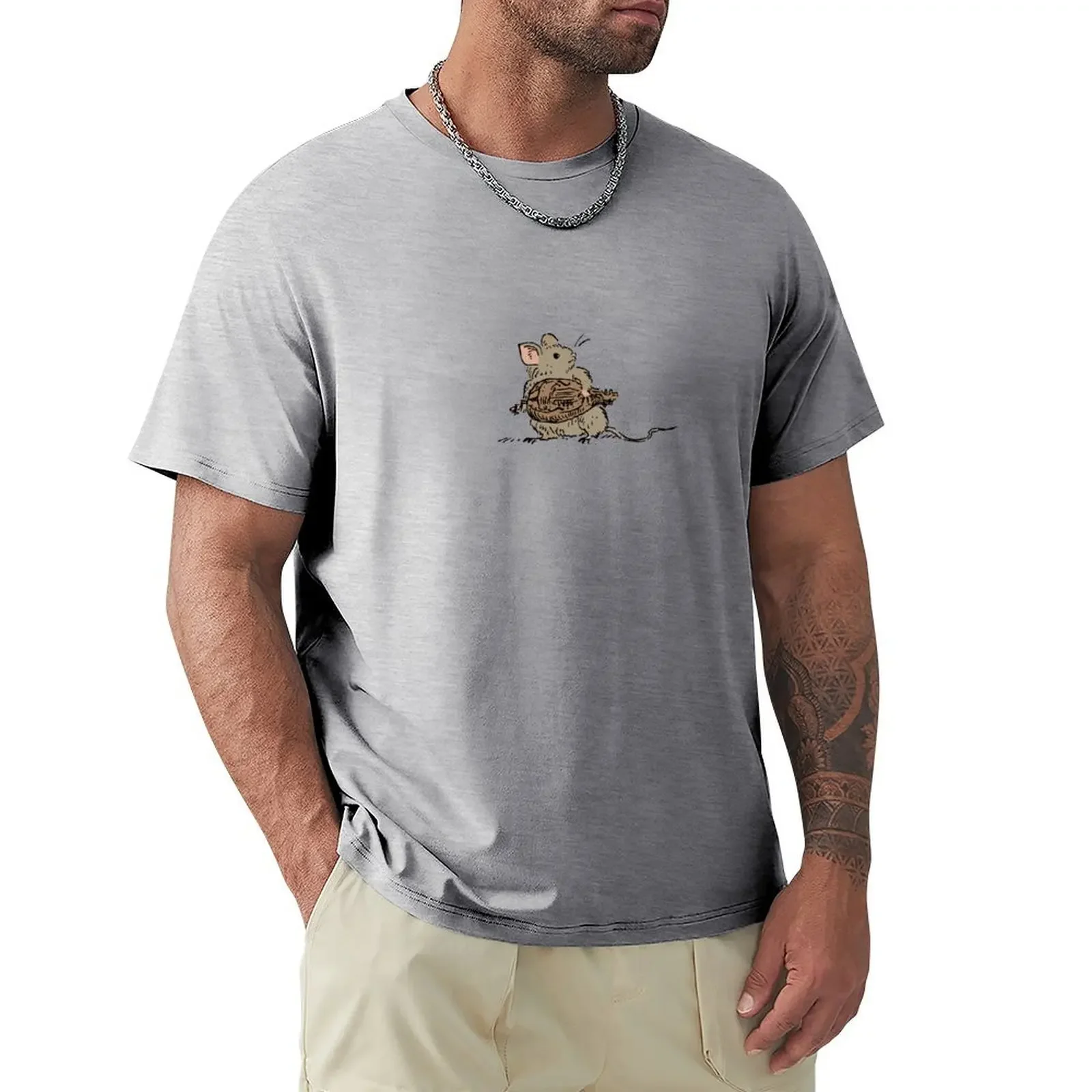 Hurdy Gurdy mouse T-shirt oversized blanks graphics t shirts for men pack