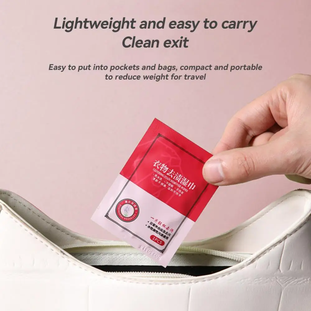 Portable Clothes Stain Removal Wet Wipes No Washing Cleaning Dirt Oil Removal Wipes Small White Shoes Jacket Dirt Removal Wet