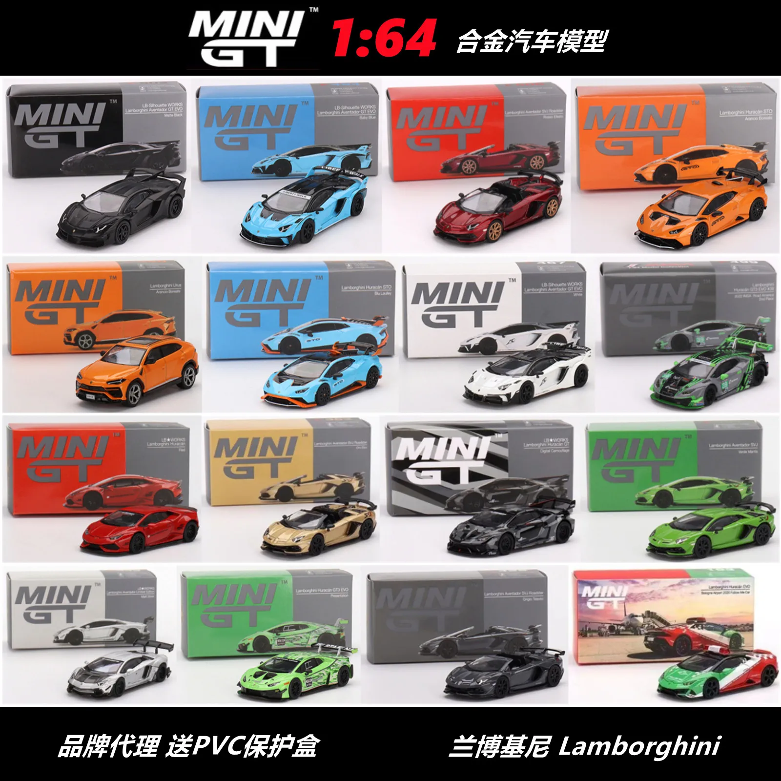 

MINIGT 1:64 Lamborghini Huracán GT3 EVO2 Revuelto Viola Matte Countach Alloy Toys Motor Vehicle Diecast Metal Model for Children