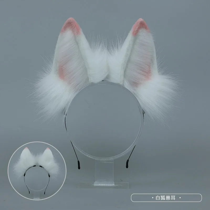 Peluche Pelliccia sintetica Volpe Orecchio di gatto Cerchietti per capelli Cosplay Fascia per capelli Donna Ragazza Masquerade Party Copricapo Accessori per capelli