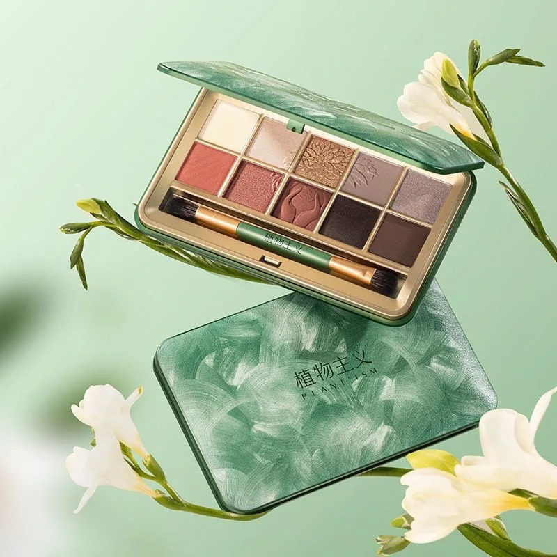 Juego de paletas de maquillaje, paleta de sombras de ojos altamente pigmentadas, resistente al agua, paleta de sombras de ojos con brillo Natural, brillo para ojos