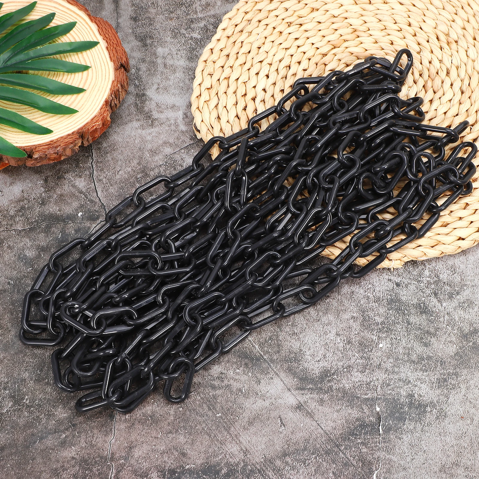 Plastic Chain Safety Cone Hanging Site Barrier Belt Strap Accessories Crowd Control Industrial Use Bright Yellow