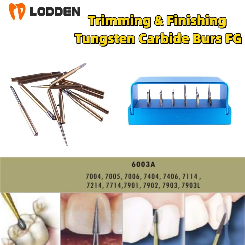 

Dentistry Kit 6003A Trimming Finishing Tungsten Carbide Burs 1.6mm FG high Speed Dentistry Grinding Tools 12pcs/box