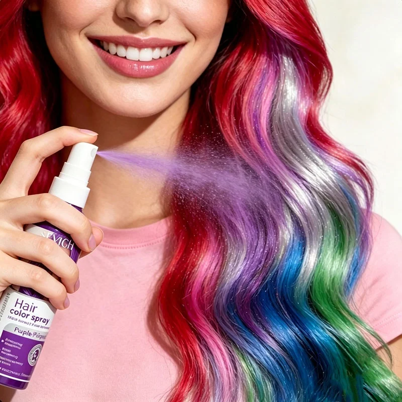 Spray de Color Temporal y Lavable para el Cabello, Coloración Instantánea en 15s, Spray de Color de Moda, Productos para Peinar el Cabello