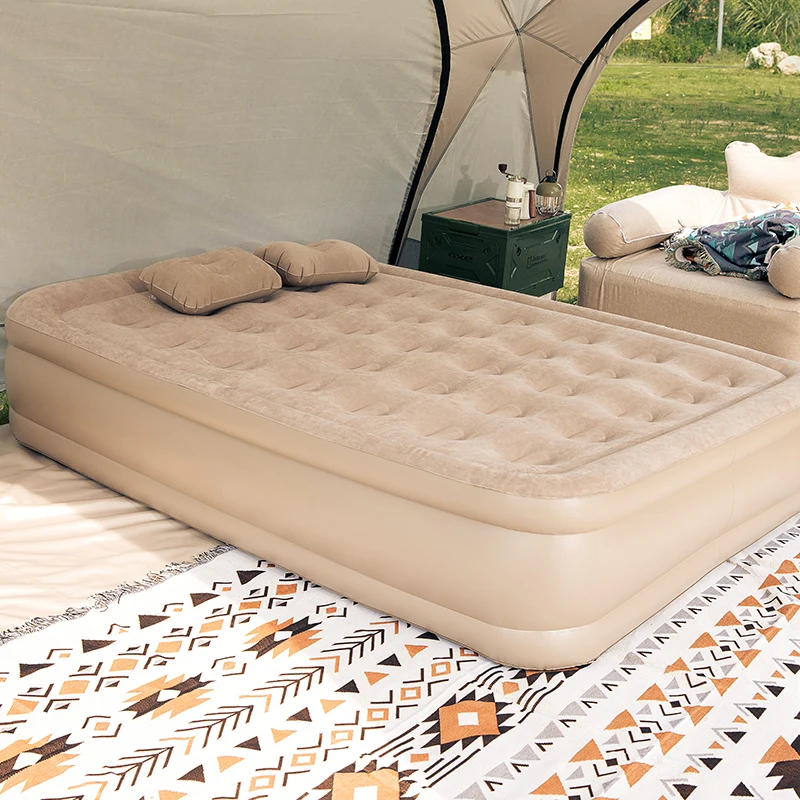 

Super Tribe Double-Sleeping Inflatable Mattress Foldable Air Mattress for Indoor Napping Outdoor Camping Modern Design Bedroom