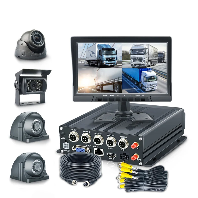 【Hot Selling】Truck Bus 4 Channel SD DVR 4G   Tracker Support Video Separate Palyback MDVR Reversing   System