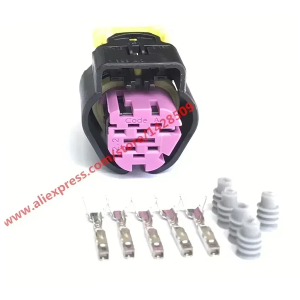 1 Set Code A Female 5 Pin Automotive Electric Wire Connector 1928405138 For VW Audi 1 928 405 138 Inject Sensor Fits Ford