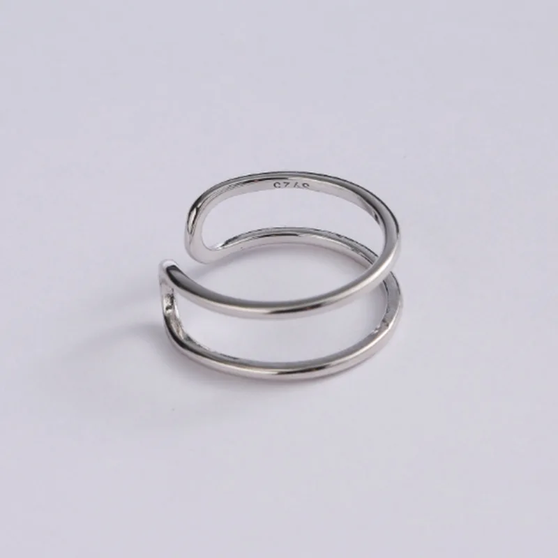 Personality Charm Line  Ring For Women Jewellery Men Irregular Geometric Open Rings Party Gifts Accessories