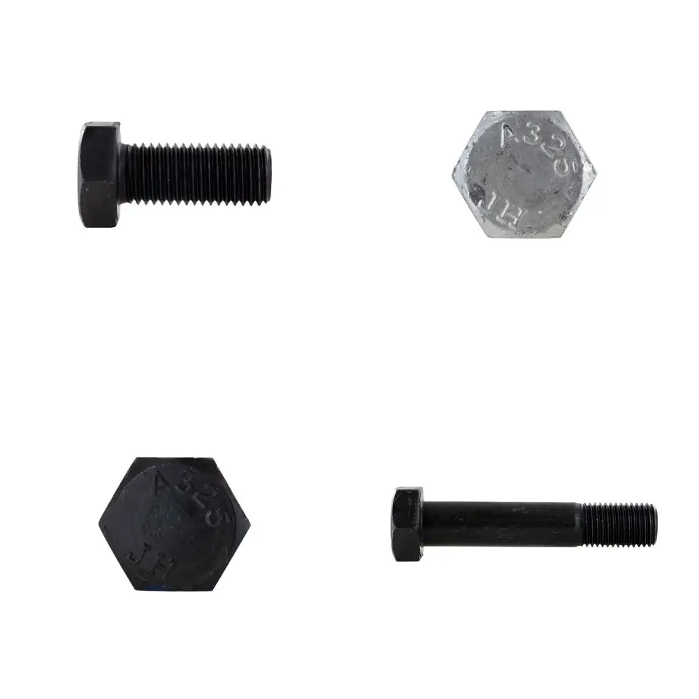 

Heavy Hex Structural Bolts 1-1/8 x 2-3/4 10 Pack - A325 Type 1 Fully Threaded, Plain Finish, Suitable for Heavy-Duty Application