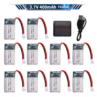 3.7V 752035 400mah Lipo Battery For H107 H31 KY101 E33C E33 U816A V252 H6C 25C RC Quadcopter Drone Spare Parts
