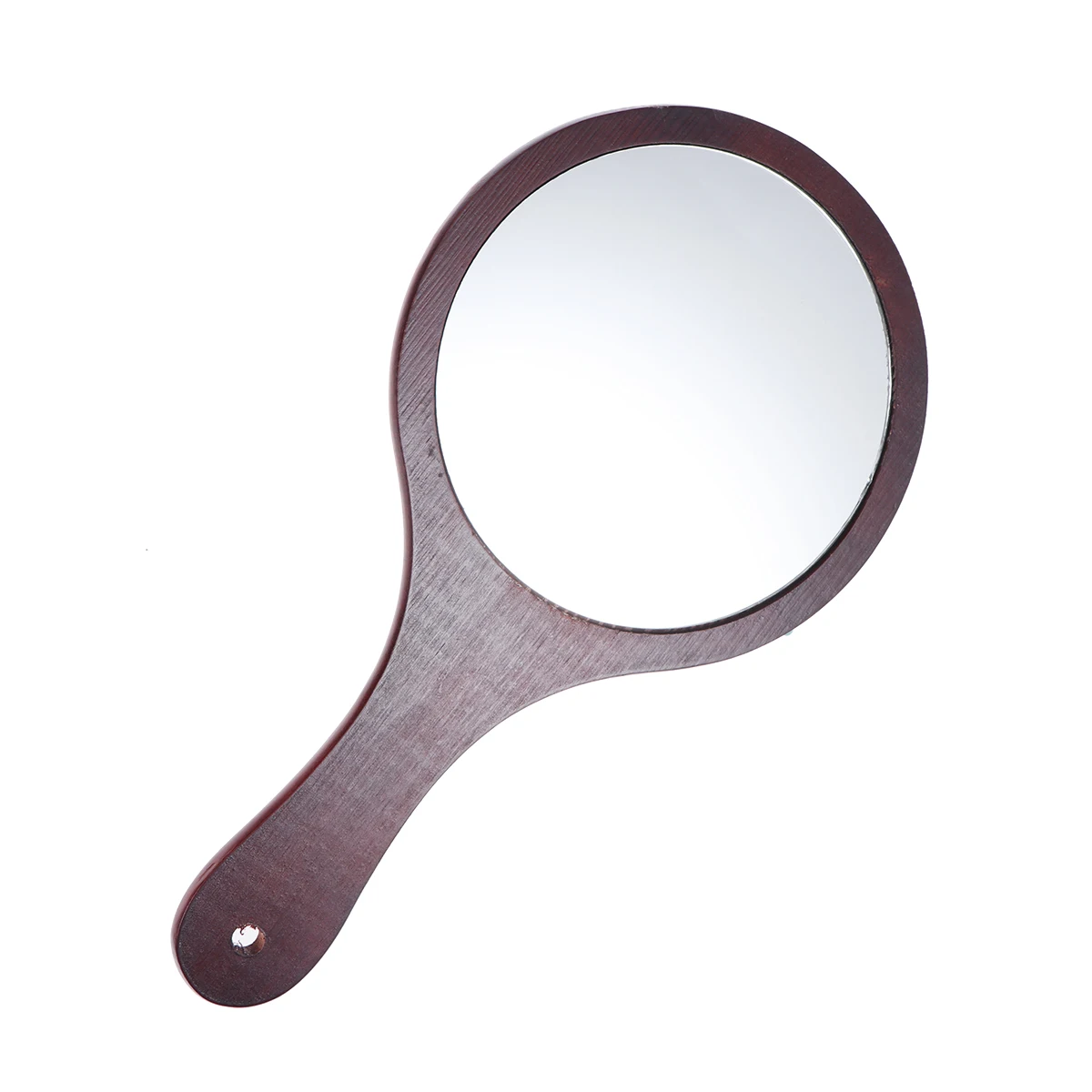 

1pc Portable Handheld Mirror Large Wooden Handle Wall Mountable Makeup Compact High Quality Glass Travel Size
