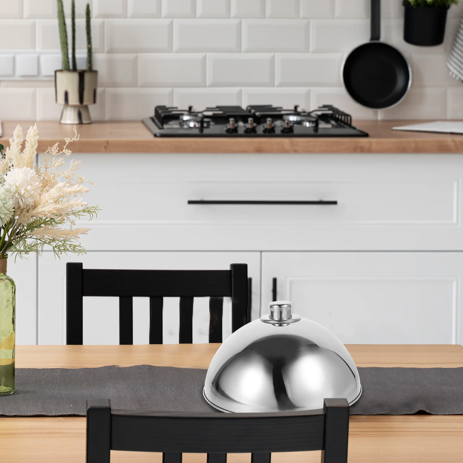 

Stainless Steel Food Cover Dome Cloche Anti Fly Dust Proof for Restaurant Home BBQ Platter Dish Umbrella Cover Tent
