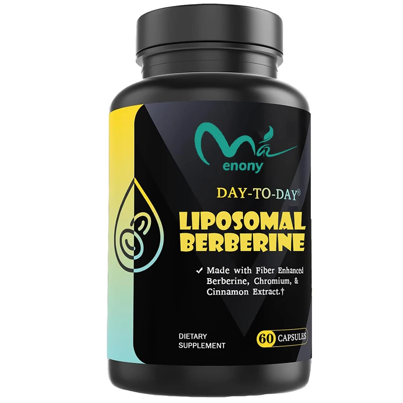 Liposomal berberine 1200mg containing 60 vegetable capsules of Bioperine - extracted from fiber chromium and cinnamon