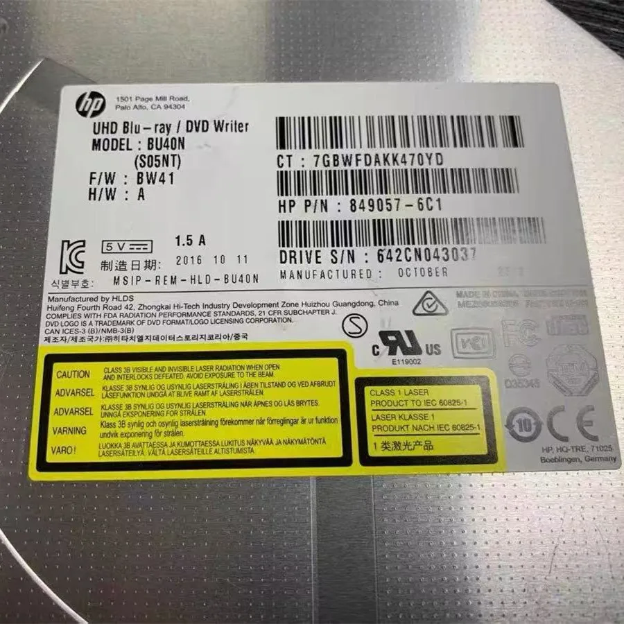 كمبيوتر محمول جديد وأصلي BU40N 4K Ultra HD UHD 6X ثلاثي الأبعاد كاتب بلو راي BD-RE SL DL TL QL 4X BDXL 100GB Bluray Burner Slim SATA Drive