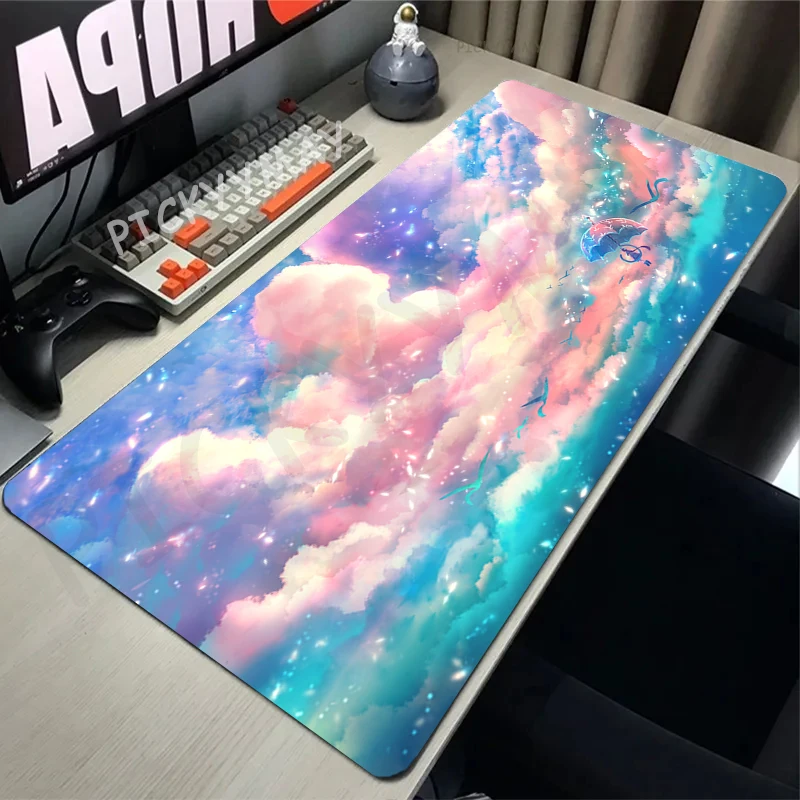 

Cloud Large Mousepad Gamer Mousepads Lock Edge Keyboard Mat Desk Rug 40x90cm Pc HD Desk Mats Rubber Company Mouse Pad For Gift