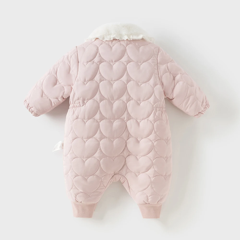 Dave Bella Baby Jumpsuit Autumn Winter Newborn Velvet Creeper Girl Fashionable Casual Romper Outdoor Children Clothing DB4242863