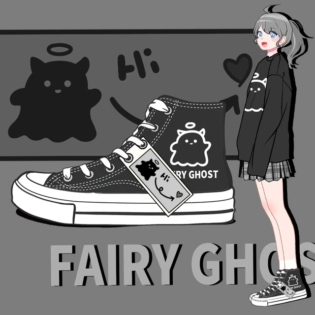 The Kawaii Happy Hearts Dark Low order Sneaker, Cute Kawaii, Anime, Otaku Girl, Alternative Girl, Fun, Back to School Shoes