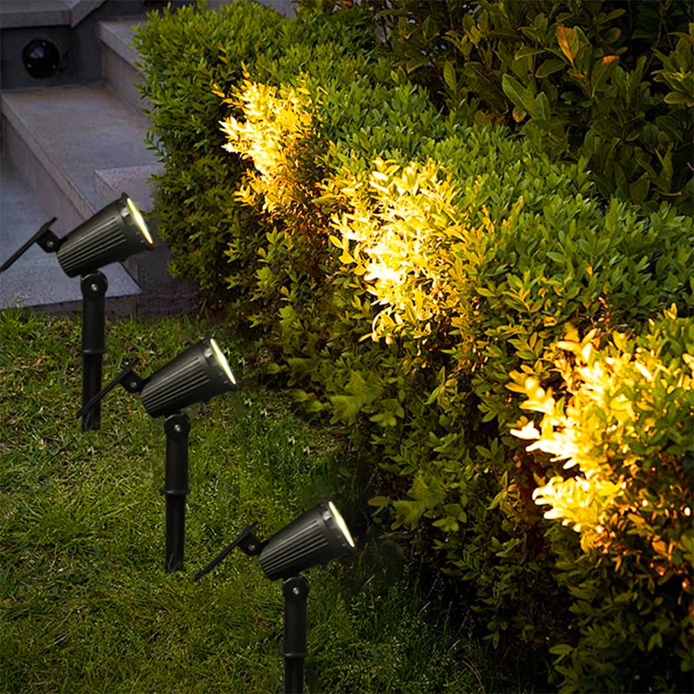 9led holofotes solar, controle de luz ao ar livre impermeável, lâmpada de gramado montado no chão, para a paisagem, pátio, jardim, decoração de árvore